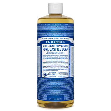 Dr. Bronner's Organic Peppermint Oil Soap, 946 ml | NutriFarm.ca