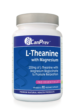 CanPrev L-Theanine With Magnesium, 90 Vegetable Capsules | NutriFarm.ca