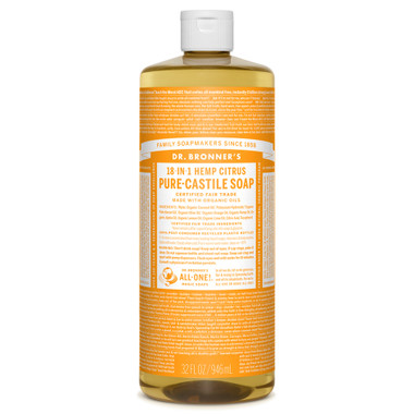 Dr. Bronner's Organic Citrus Pure Castile Liquid Soap, 946 ml | NutriFarm.ca