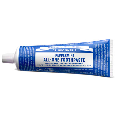 Dr. Bronner's Peppermint ALL-ONE Toothpaste, 140 g | NutriFarm.ca