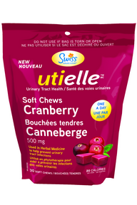 Swiss Naturals UTIELLE Cranberry Soft Chew, 30 soft chews | NutriFarm.ca