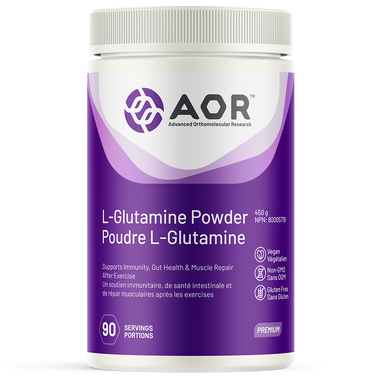 AOR L-Glutamine Powder, 454 g | NutriFarm.ca