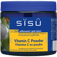 SISU Vitamin C Buffered Powder Unflavoured, 200 g | NutriFarm.ca