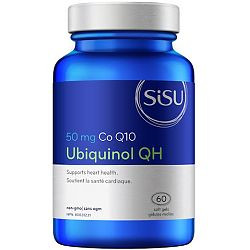 SISU Ubiquinol QH 50 mg, 60 Softgels | NutriFarm.ca