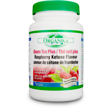 Organika Green Tea Plus Raspberry Ketone, 90 Vegetable Capsules | NutriFarm.ca