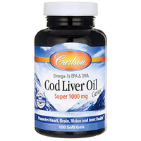 Carlson Laboratories Super Cod Liver 1000 mg, 100 Softgels | NutriFarm.ca
