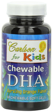 Carlson Laboratories Carlson for Kids DHA 100 mg Orange, 60 Chewable Softgels | NutriFarm.ca