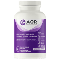 AOR R-Lipoic Acid (High Dose), 60 Vegetable Capsules | NutriFarm.ca