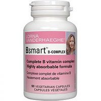 Lorna Vanderhaeghe Bsmart Vitamin B Complex, 90 Vegetarian Capsules | NutriFarm.ca