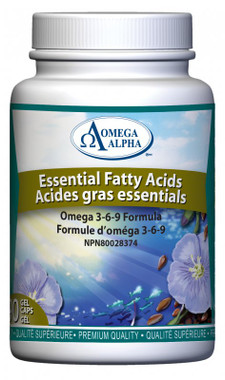 Omega Alpha Essential Fatty Acids, 90 Gel Capsules | NutriFarm.ca