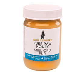 Wild Country Pure Raw Honey, 500 g | NutriFarm.ca