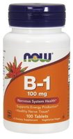 NOW B-1 100 mg, 100 Tablets | NutriFarm.ca