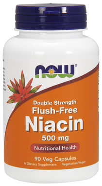 NOW Niacin Flush Free 500 mg, 90 Vegetable Capsules | NutriFarm.ca