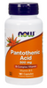 NOW Pantothenic Acid 500 mg, 180 Capsules | NutriFarm.ca