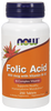NOW Folic Acid 800 mcg with Vitamin B-12 25 mcg, 250 Tablets | NutriFarm.ca