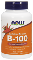 NOW B-100 Sustained Release, 100 Tablets | NutriFarm.ca