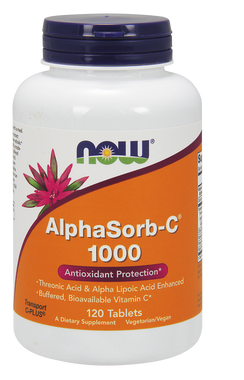 NOW AlphaSorb C 1000 mg, 120 Tablets | NutriFarm.ca