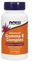NOW Advanced Gamma E Complex, 60 Softgels | NutriFarm.ca