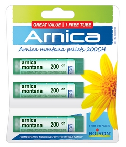 Boiron Arnica Montana 200ch Blister Pack, 3 x 80 Pellets | NutriFarm.ca
