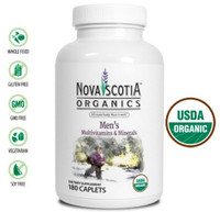 Nova Scotia Organics Men's Multivitamins & Minerals, 180 Caplets | NutriFarm.ca