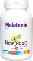 New Roots Melatonin 5 mg, 60 Vegetable Capsules | NutriFarm.ca