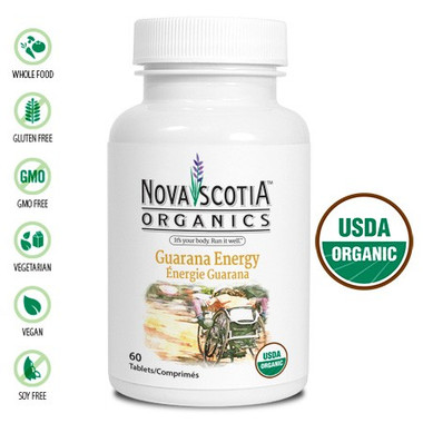 Nova Scotia Organics Guarana Energy, 60 Tablets | NutriFarm.ca