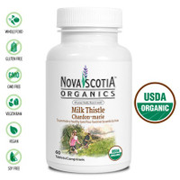 Nova Scotia Organics Milk Thistle, 60 Tablets | NutriFarm.ca