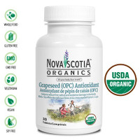 Nova Scotia Organics Grapeseed OPC Antioxidant, 30 Tablets | NutriFarm.ca