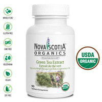 Nova Scotia Organics Green Tea Extract, 90 Tablets | NutriFarm.ca