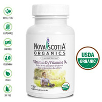 Nova Scotia Organics Vitamin D3, 120 Tablets | NutriFarm.ca