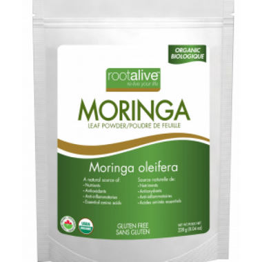 Rootalive Moringa Leaf Powder, 228 g | NutriFarm.ca