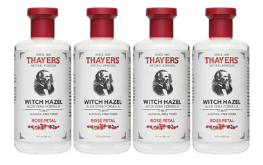THAYER'S ALCOHOL-FREE TONER WITH ROSE PETAL WITCH HAZEL, 355 ml * 4 | NutriFarm.ca