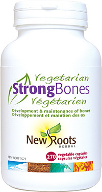 New Roots Vegetarian Strong Bones, 270 Vegetable Capsules | NutriFarm.ca