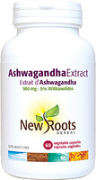 New Roots Ashwagandha Extract, 60 Capsules  | NutriFarm.ca