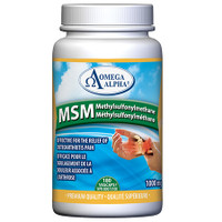 Omega Alpha MSM 1000 mg, 180 Veg Caps | NutriFarm.ca