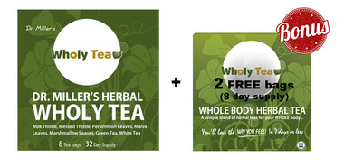 Dr. Miller's Wholy Tea, 28 g (8 bags) + 2 FREE bags (8 day supply) | NutriFarm.ca