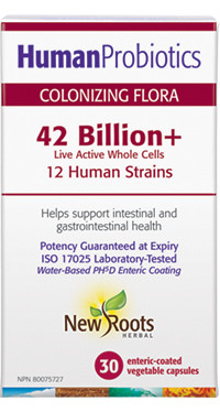 New Roots Human Probiotics, 30 Capsules | NutriFarm.ca 