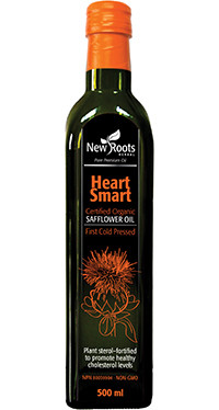 New Roots Heart Smart Certified Organic Safflower Oil, 500 ml | NutriFarm.ca
