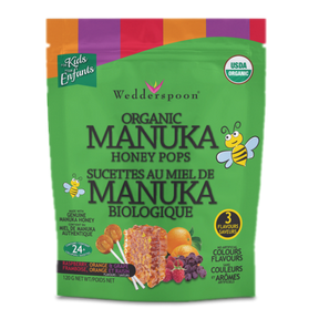 Wedderspoon Organic Manuka Honey Pops Variety Pack, 120 g | NutriFarm.ca