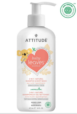 Attitude Baby Leaves Bubble Wash Pear Nectar, 473 ml | NutriFarm.ca
