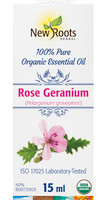 New Roots Rose Geranium Essential Oil, 15 ml | NutriFarm.ca