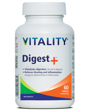 Vitality Digest+, 60 Tablets | NutriFarm.ca