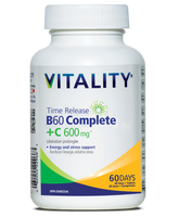Vitality Time Release B60mg + C600mg, 60 Tablets (60 Days) | NutriFarm.ca