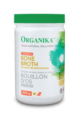 Organika Bone Broth Chicken Tumeric, 300 g | NutriFarm.ca