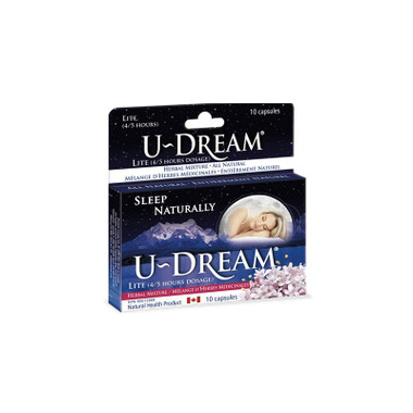 U-Dream Sleep Naturally (Lite), 10 Capsules | NutriFarm.ca