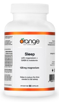 Orange Naturals Sleep with Magnesium Gaba Melatonin, 90 Capsules | NutriFarm.ca 