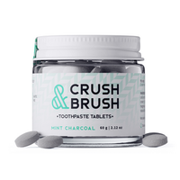 Nelson Naturals Crush and Brush Charcoal(in a glass jar), 60 g | NutriFarm.ca