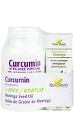 New Roots Curcumin 500 mg, 90 Capsules + Organic Moringa Seed Oil, 30 ml (FREE) | NutriFarm.ca