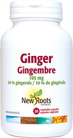 New Roots Ginger 195 mg, 30 Vcaps | NutriFarm.ca