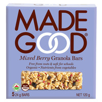 MADEGOOD Mixed Berry Granola Bars, 1 box (5 bars x 24 g) | NutriFarm.ca